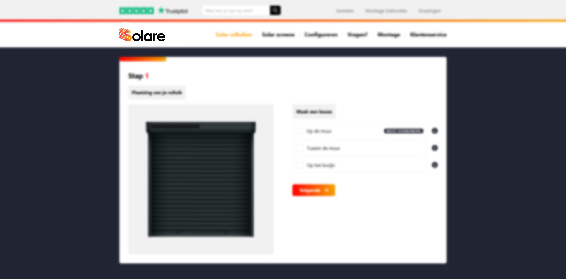 Solare, een online configurator voor rolluiken en screens